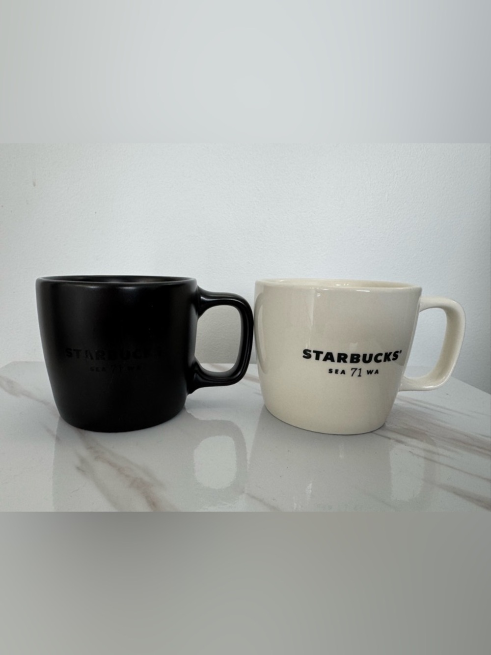Starbucks Black and White Mug Set